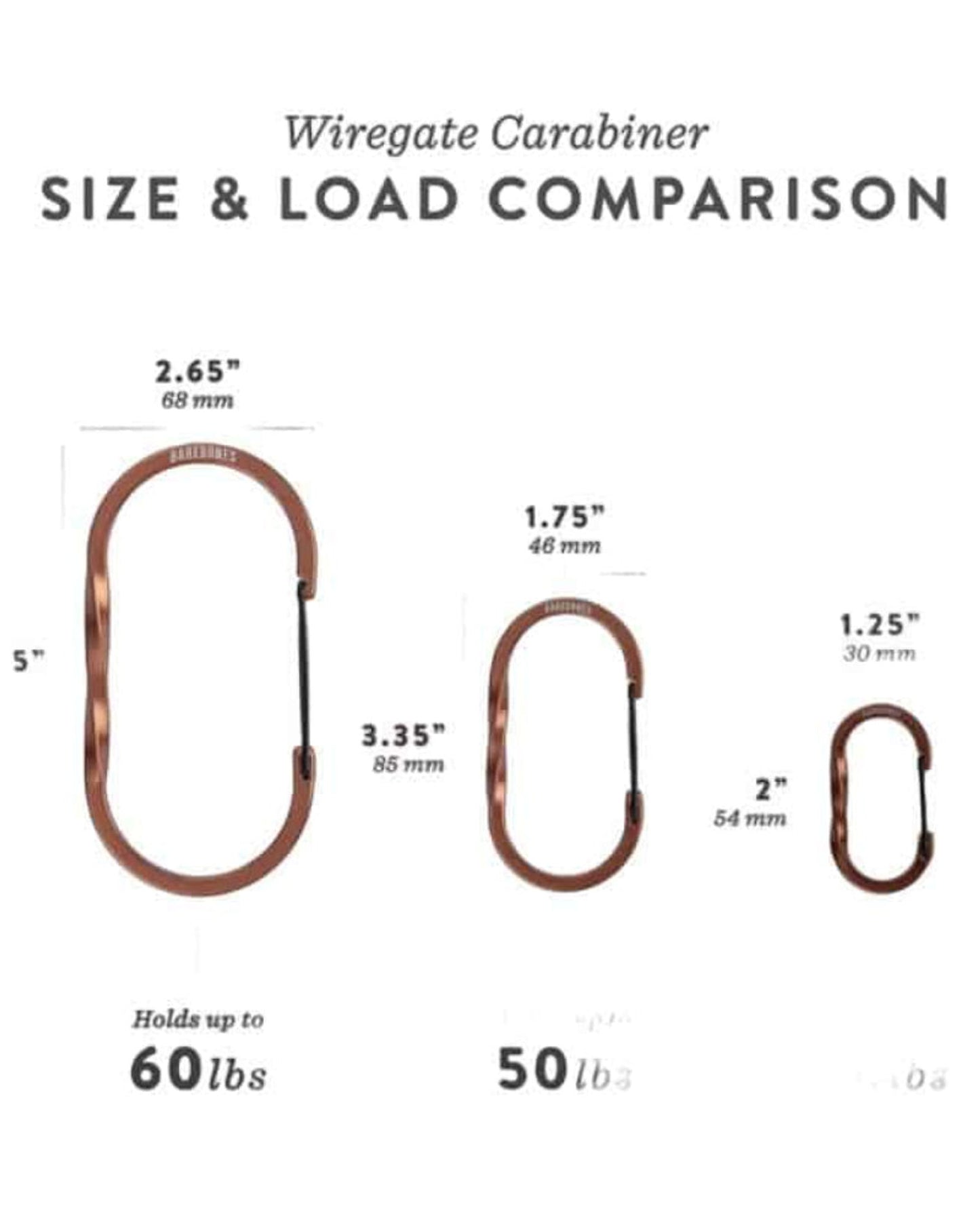 BareBones - Wiregate Carabiner Large - Copper