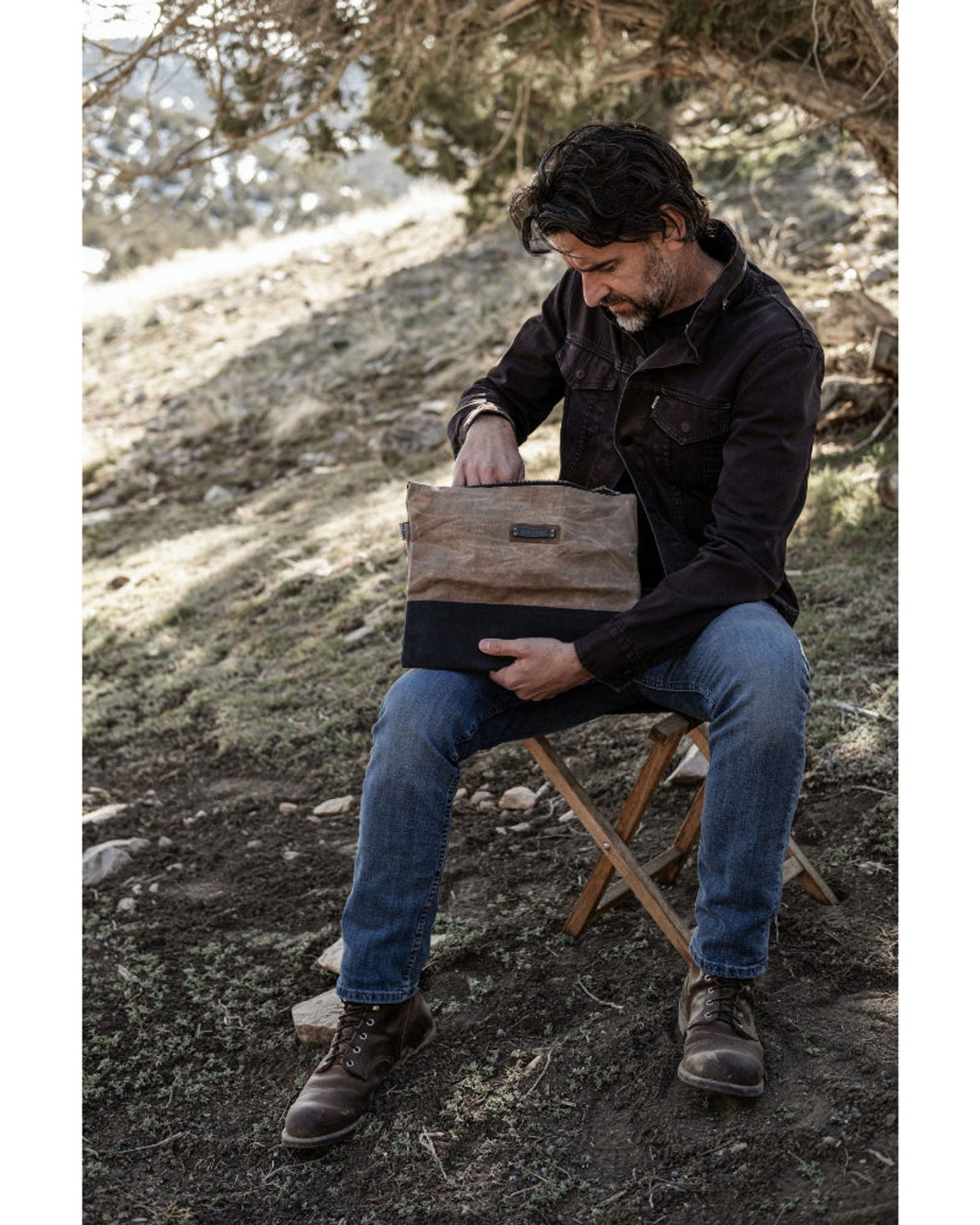 BareBones - Neelum Large Zipper Pouch (Khaki)