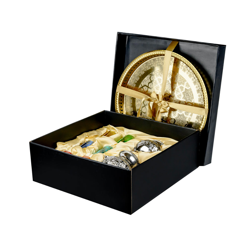 Cuisine Art Arwa Teaset 9Pc Gold Tray
