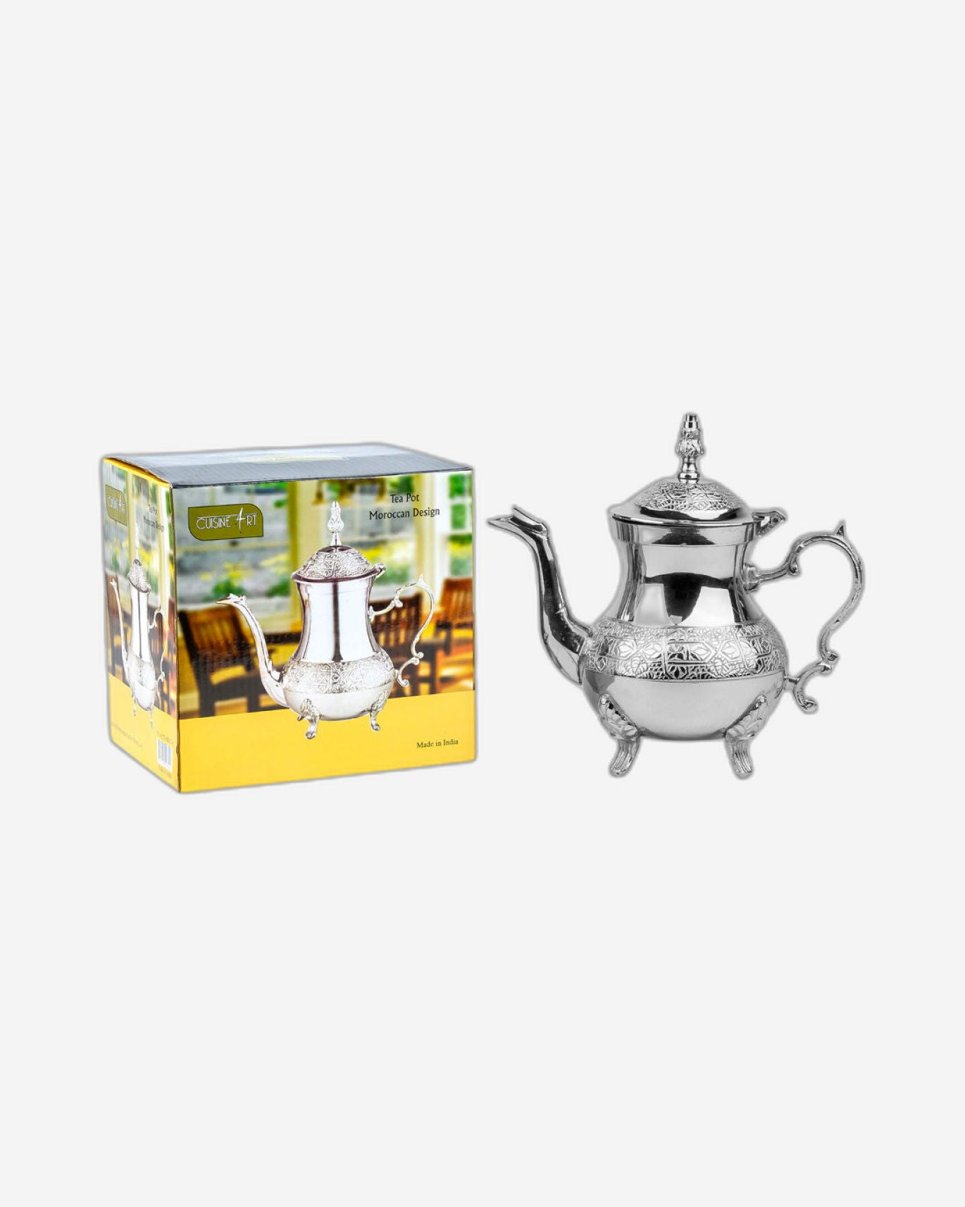 Cuisine Art Moroccan Teapot Khayb 875ml Silver