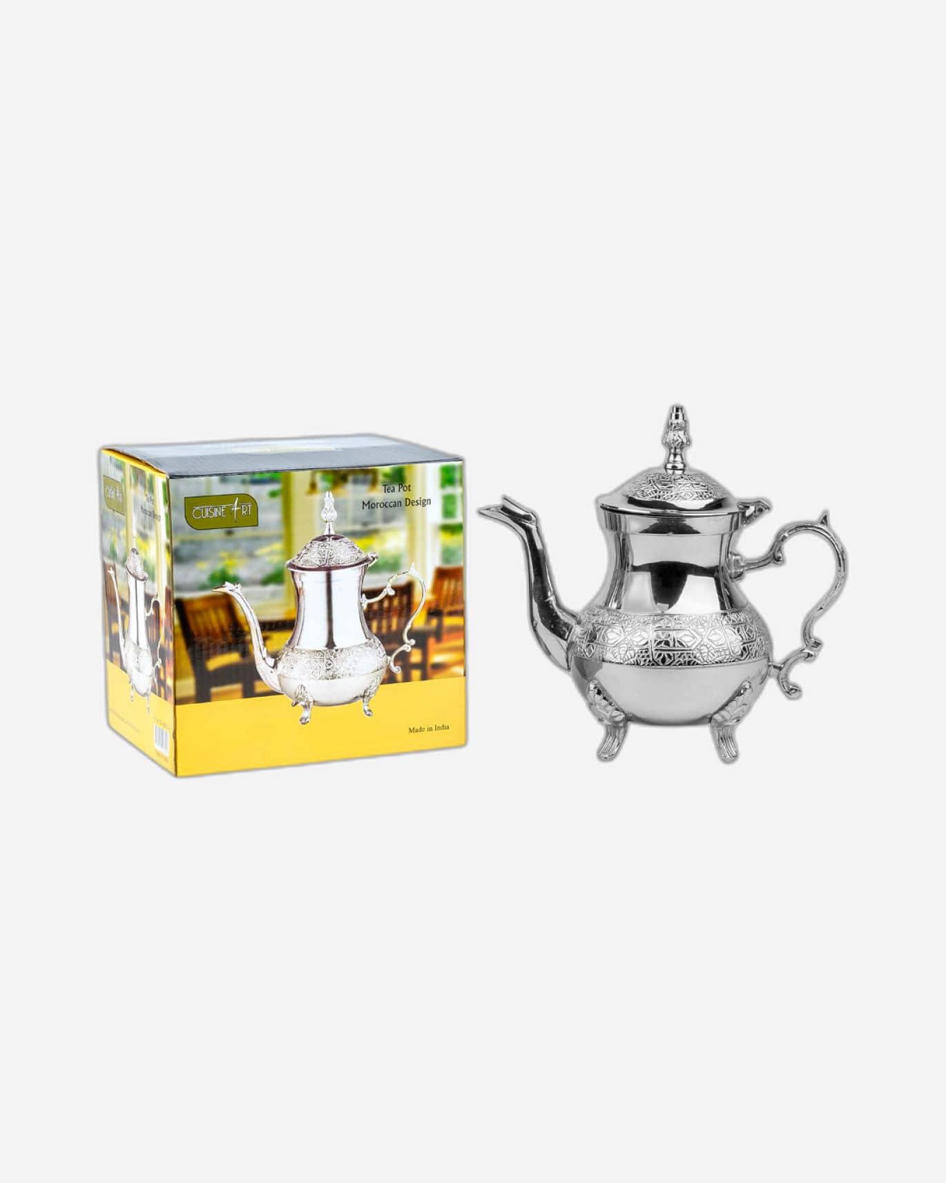 Cuisine Art Moroccan Teapot Khayb 350ml Silver