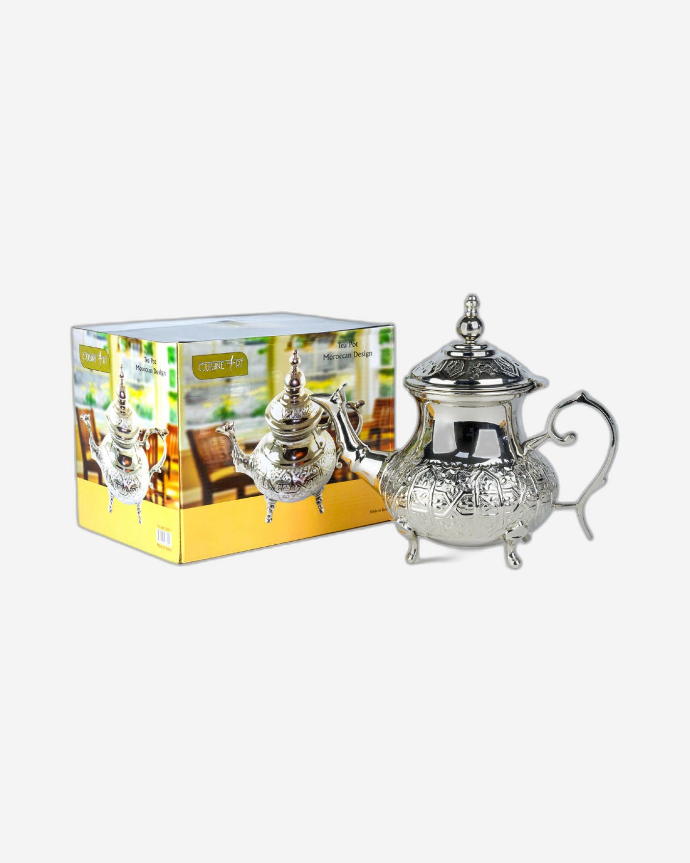 Cuisine Art Moroccan Teapot Zwin 875ml Silver