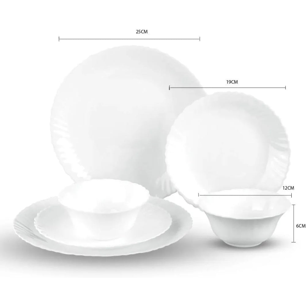 Cuisine Art Dinner Set 12Pc Opalware White