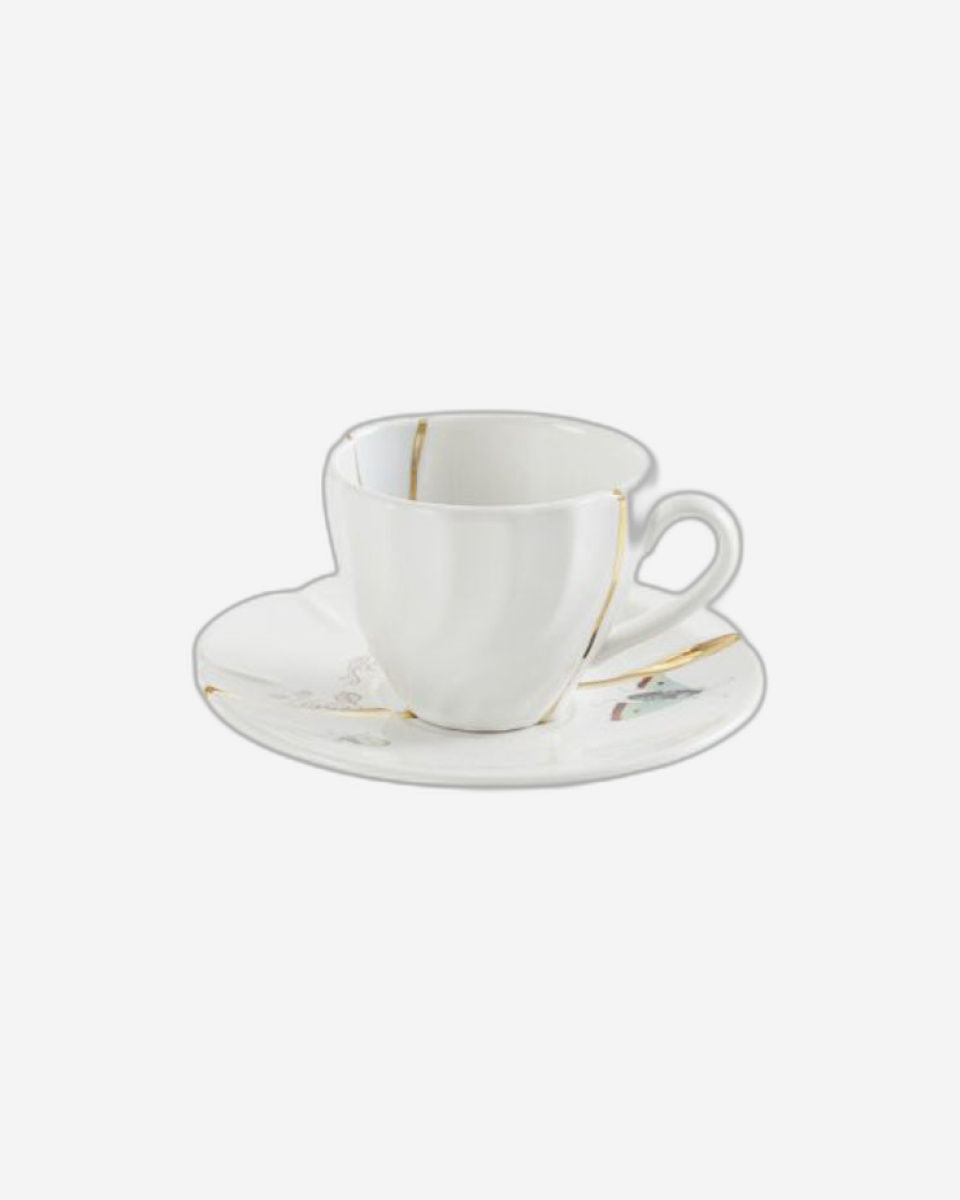Seletti Coffee Cup Kintsugi with gold fragments