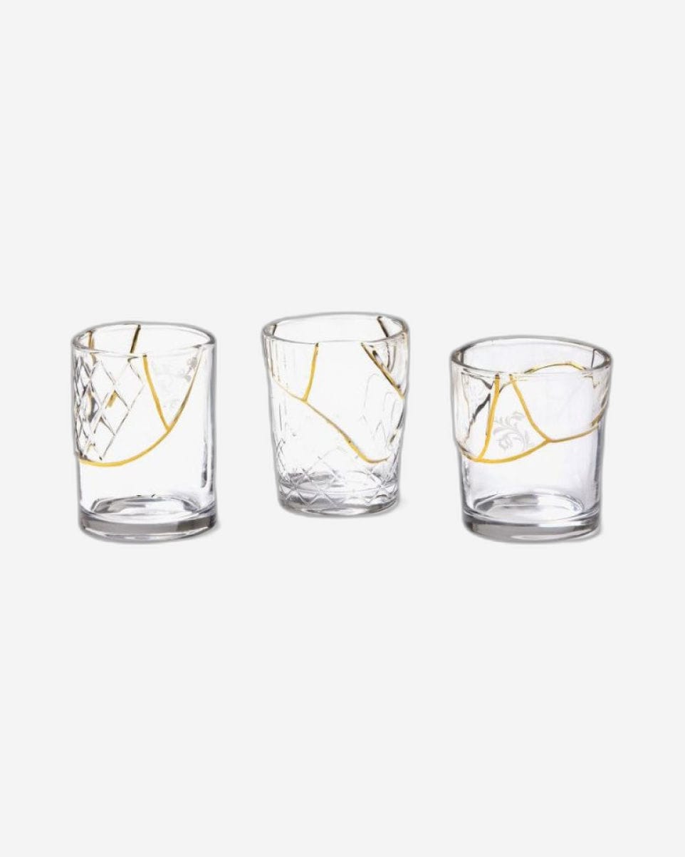 Seletti Kintsugi Glass with gold fragments