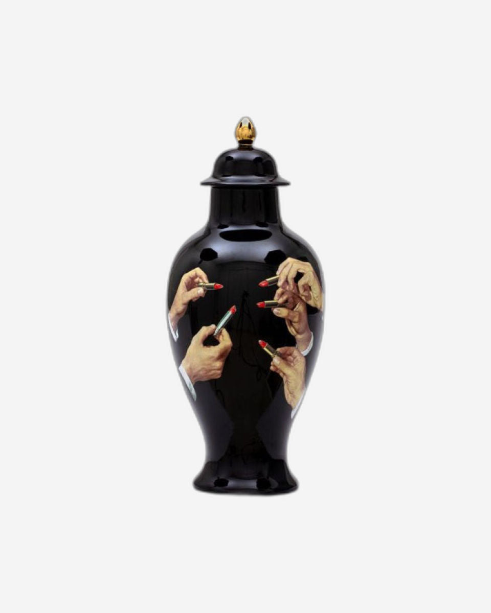 Seletti Toiletpaper Vase Lipsticks Black