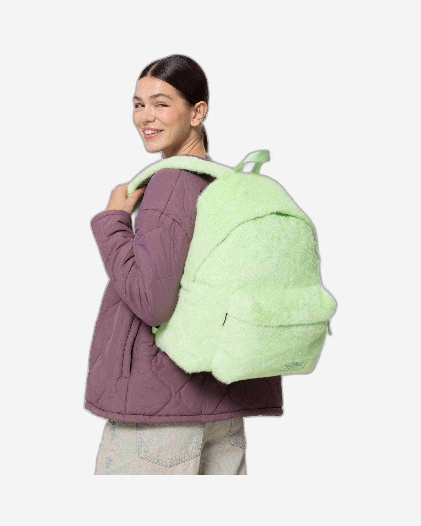 Eastpak Padded Pak'R Fuzzy Green Backpack