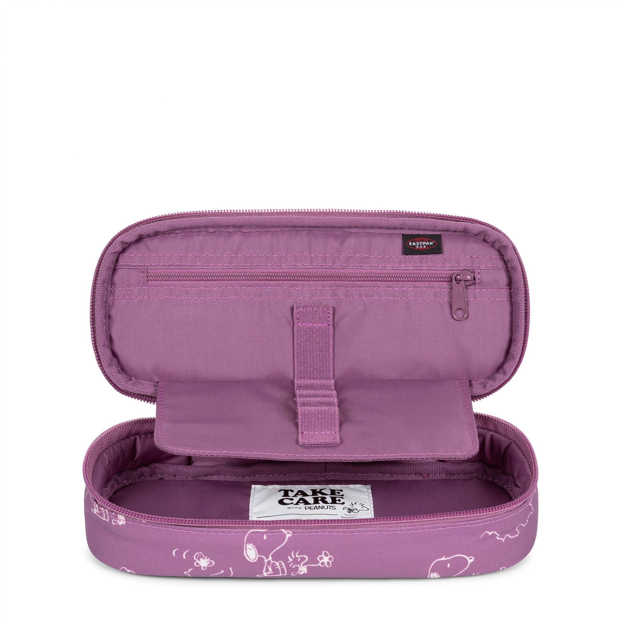 Eastpak Oval Single Peanuts Pink Hard Pencil Case