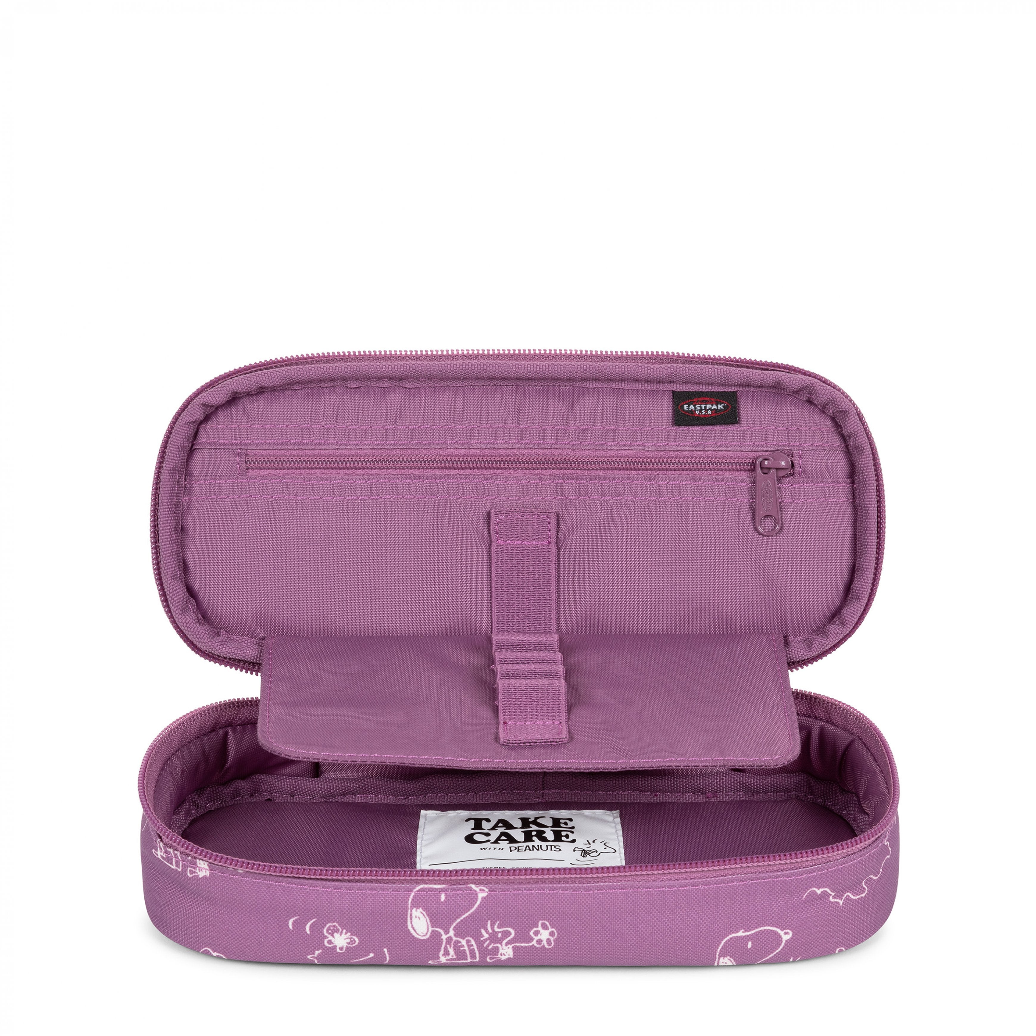 Eastpak Oval Single Peanuts Pink Hard Pencil Case