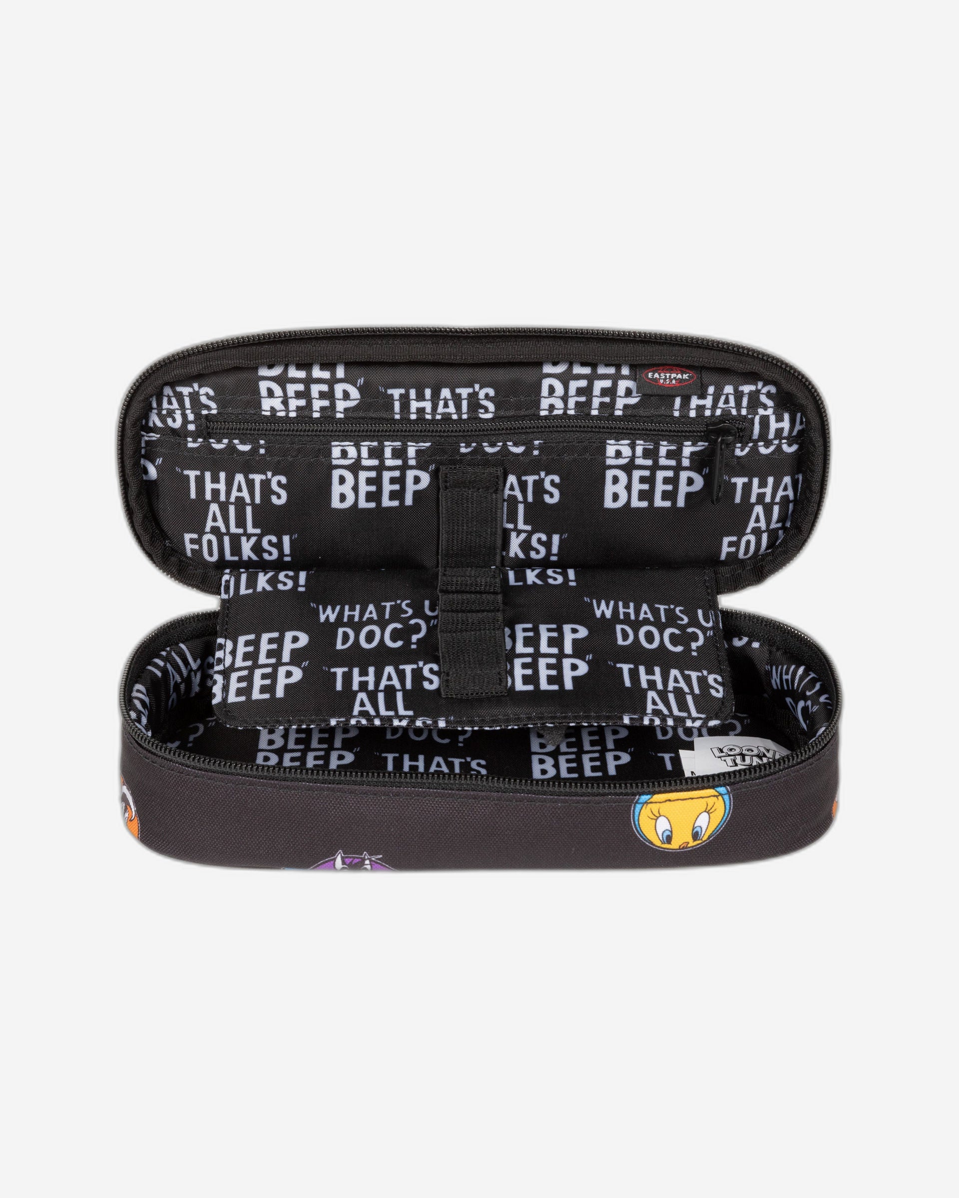 Eastpak Oval Single Looney Tunes Black Large Hard Pencil Case - EK0007178J81