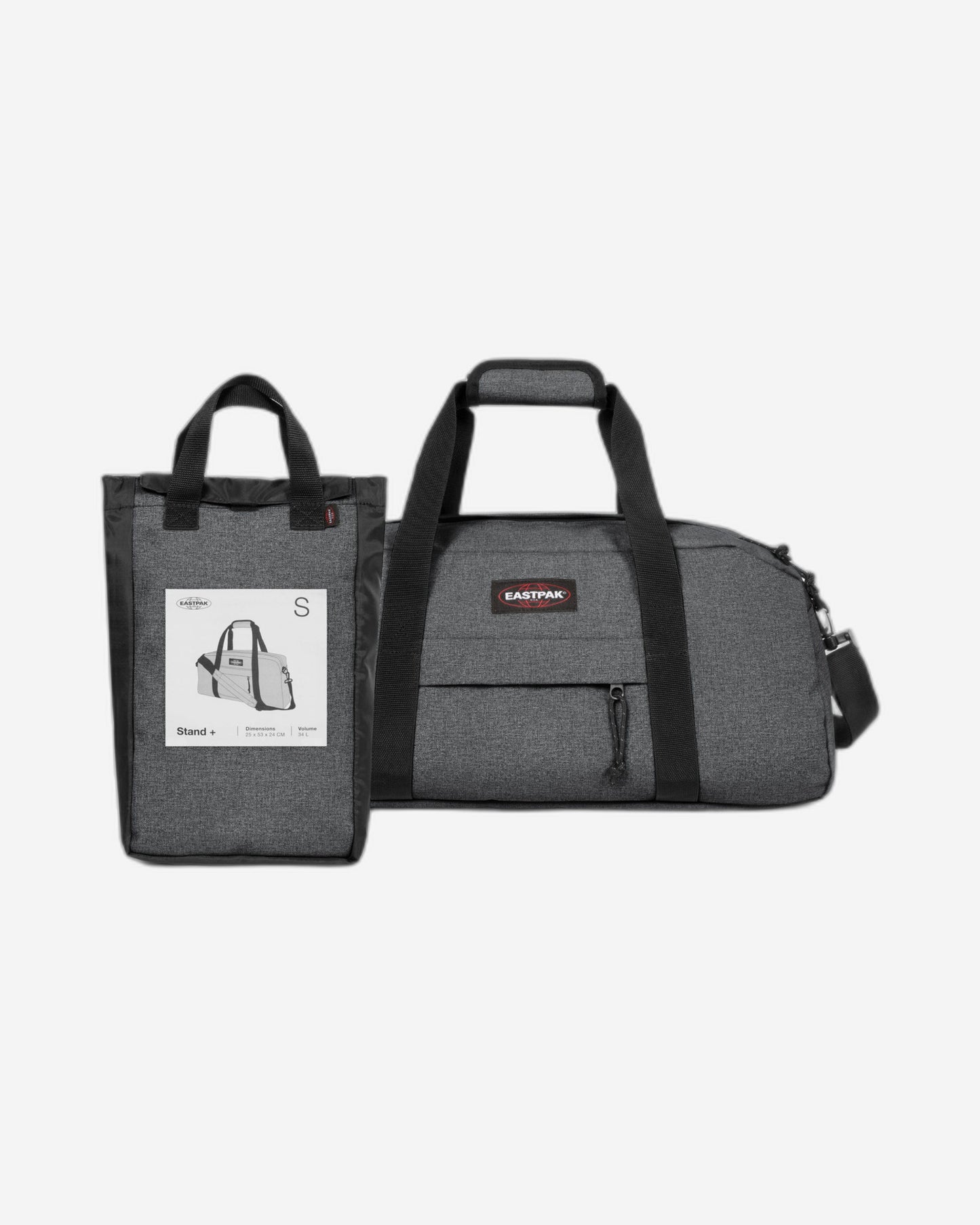 Eastpak Stand + Black Denim Small Duffle Bag