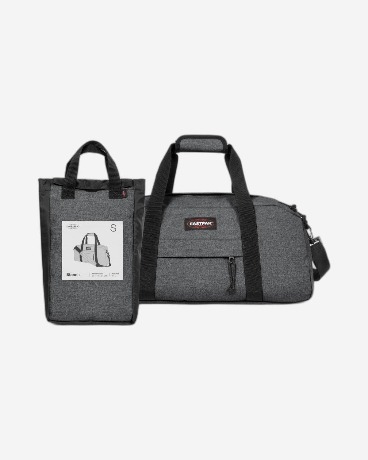 Eastpak Stand + Black Denim Small Duffle Bag