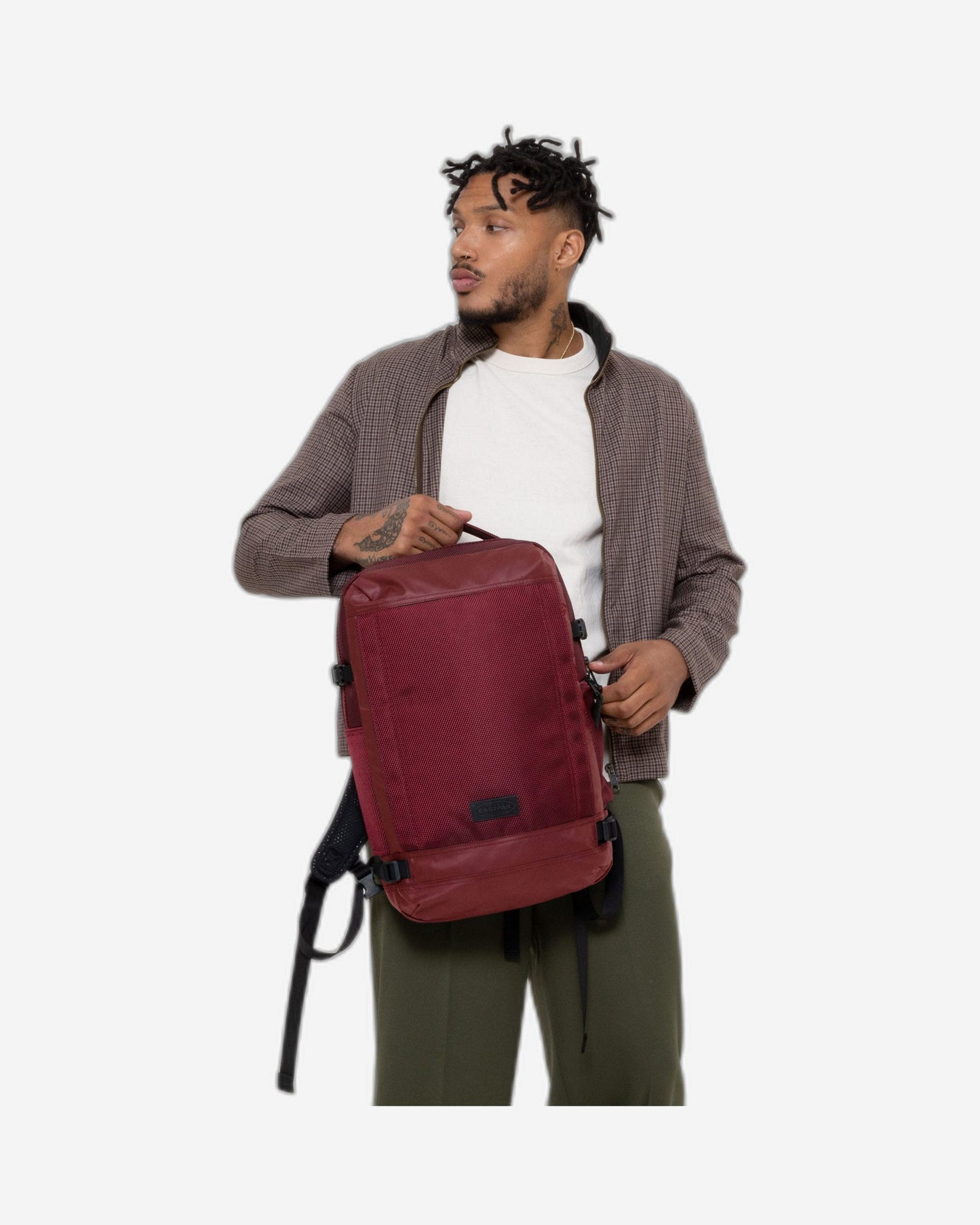 Eastpak Tecum M Cnnct Burgundy Medium Backpack