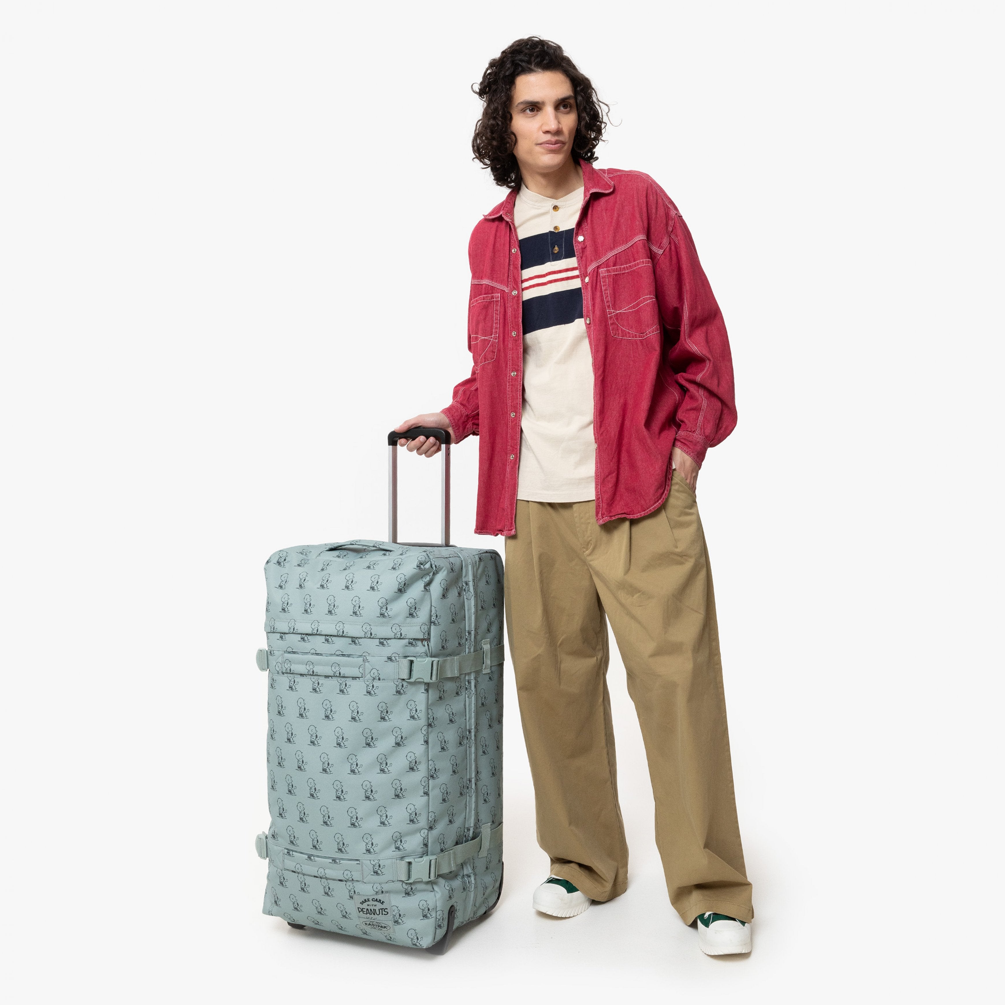 Eastpak Transit'R L Peanuts Mint Large Soft Luggage - EK0A5BA96O81