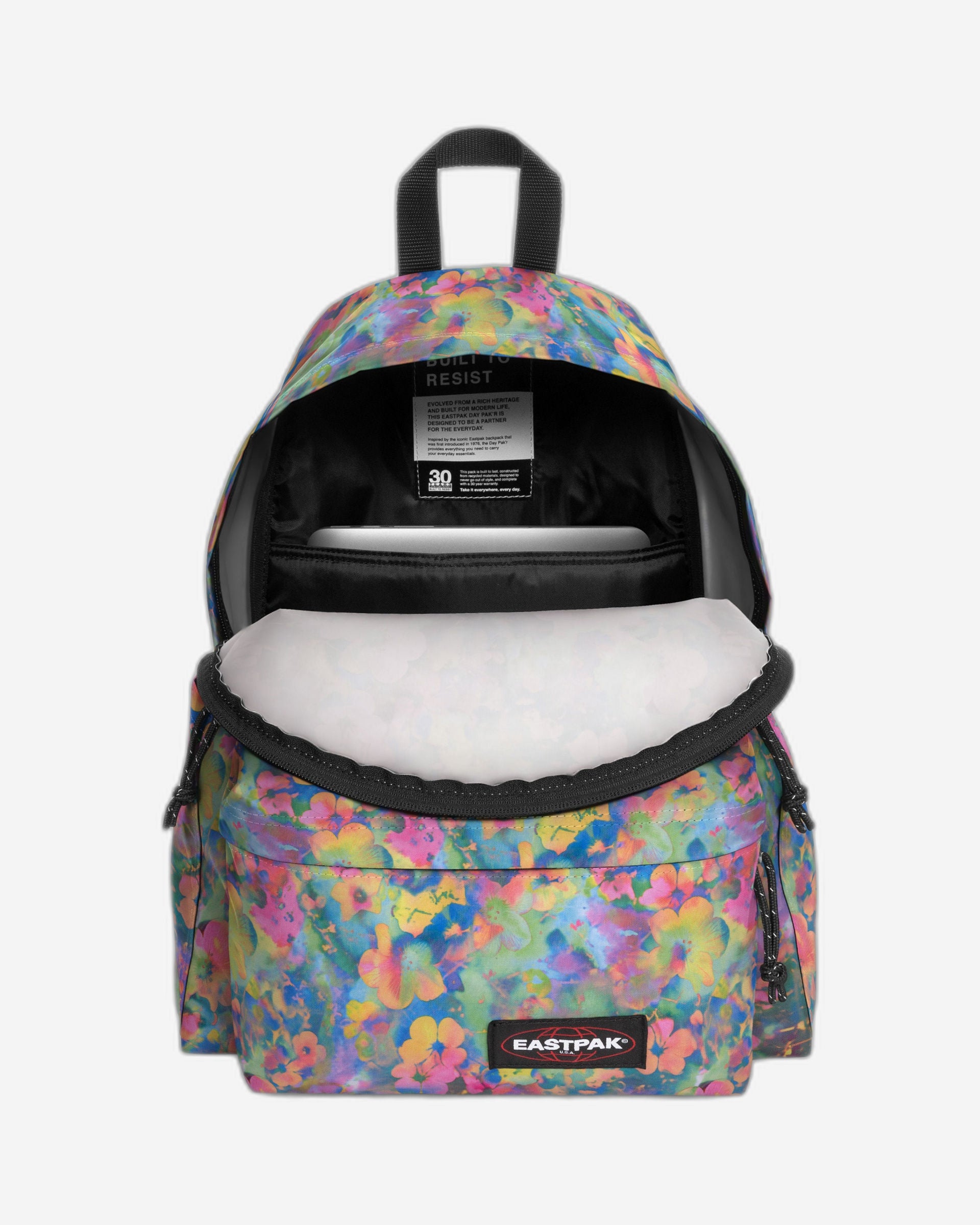 Eastpak Day Pak'R Flowerblur Mix Medium backpack with bottle holder and laptop sleeve - EK0A5BG42O51