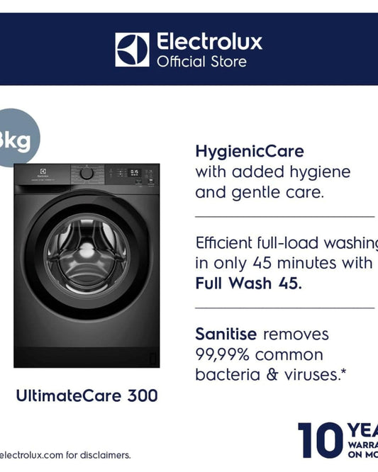 Electrolux UltimateCare 300 8KG Front Load Washing Machine
