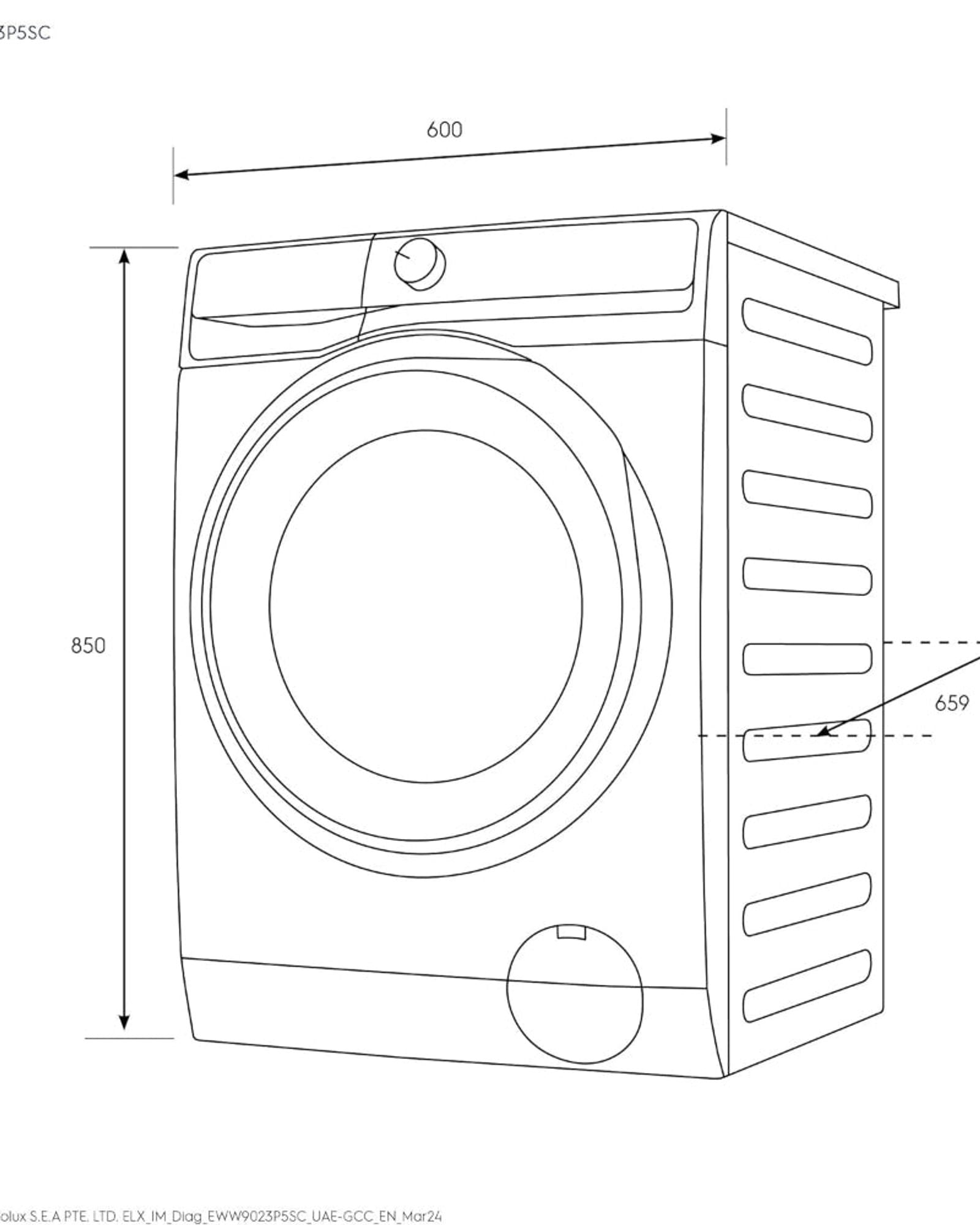 Electrolux 9/6 KG Washer Dryer with 13 Programs & 1200 RPM, Eco-Inverter Front Loading Washing & Drying Combo Machine, EWW9023P5SC