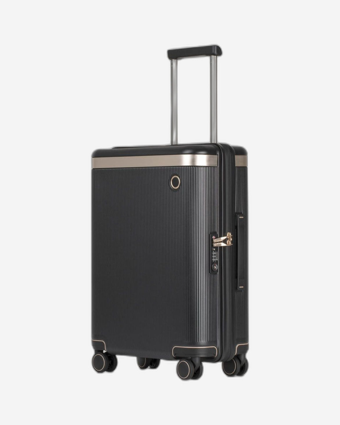 Echolac Dynasty 20" 4 Double Wheel Cabin Luggage Trolley Black-Gold - PC142 20 BLK/ GLD