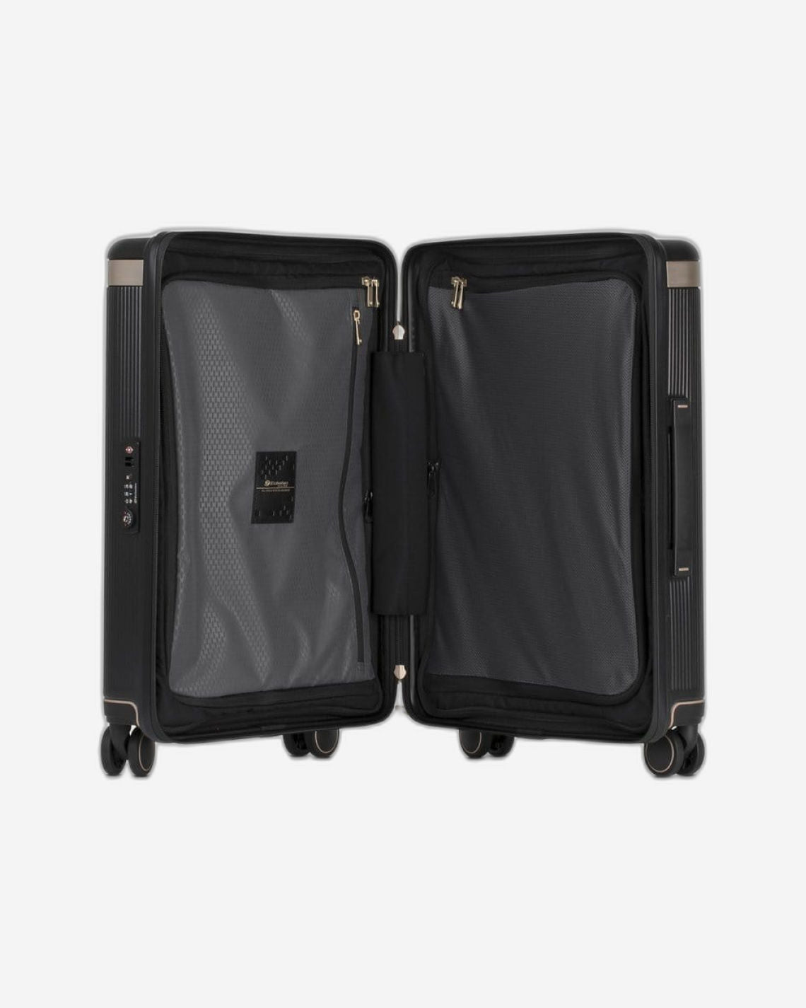 Echolac Dynasty 20" 4 Double Wheel Cabin Luggage Trolley Black-Gold - PC142 20 BLK/ GLD
