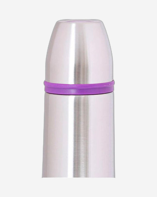 Nessan 1000ml Double Wall Vacuum Flask with Color Band, Bottle for Coffee, Built-in Lid Cup, Stainless Steel, Thermal Tea Mug, Sport Bottles, Silver
