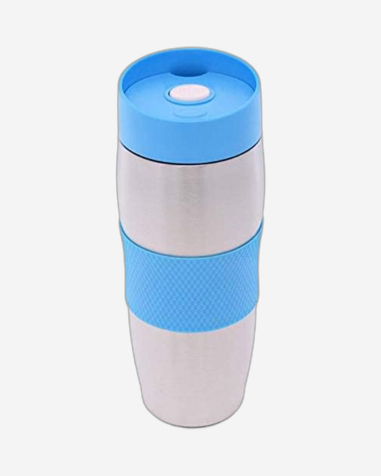 Nessan 380ml Mug with Silicone Rubber Sleeve for Grip, Blue - Durable & Stylish Mug for Hot & Cold Beverages