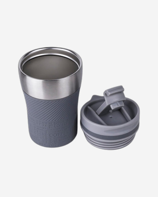 Nessan Insulated Stainless Steel Vacuum Mug, 240ml - Your Compact Travel Essential for Hot and Cold Beverages Anywhere: Home, Gym, Outdoors, Office, and School - Grey