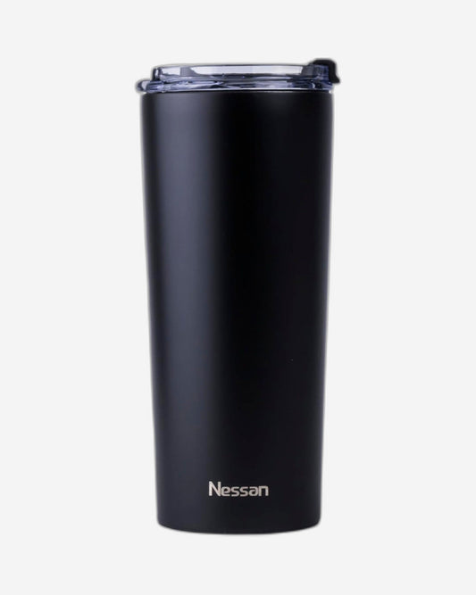Nessan Insulated Stainless Steel Vacuum Mug, 600ml - Your Versatile Dual-Use Travel Companion for Hot and Cold Beverages Anywhere: Home, Gym, Outdoors, Office, and School - Black