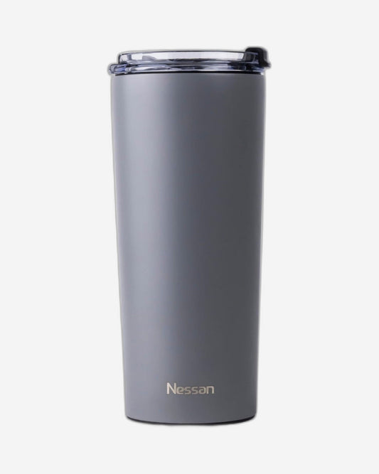 Nessan Insulated Stainless Steel Vacuum Mug, 600ml - Your Versatile Dual-Use Travel Companion for Hot and Cold Beverages Anywhere: Home, Gym, Outdoors, Office, and School - Grey