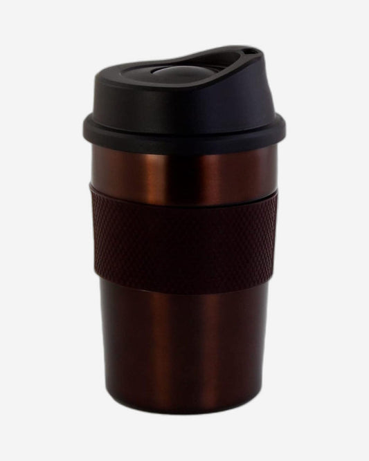 Nessan 360ml Double Wall High Vacuum Mug with Silicone Rubber Sleeve | Stainless Steel Insulated Mug for Hot & Cold Beverages
