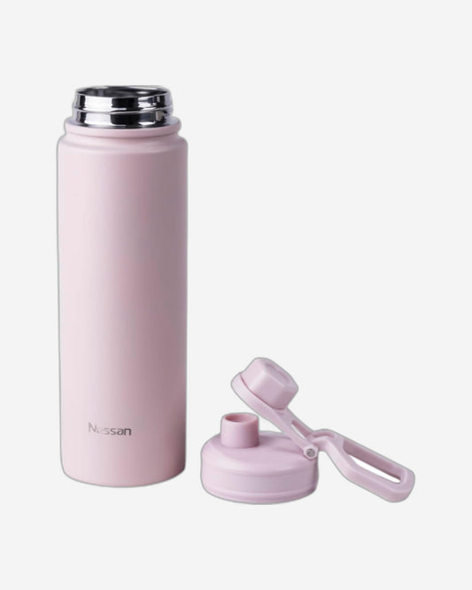 Nessan 720ml Travel Flask – Double Wall Insulated Stainless Steel Vacuum Bottle for Hot and Cold Beverages - Pink
