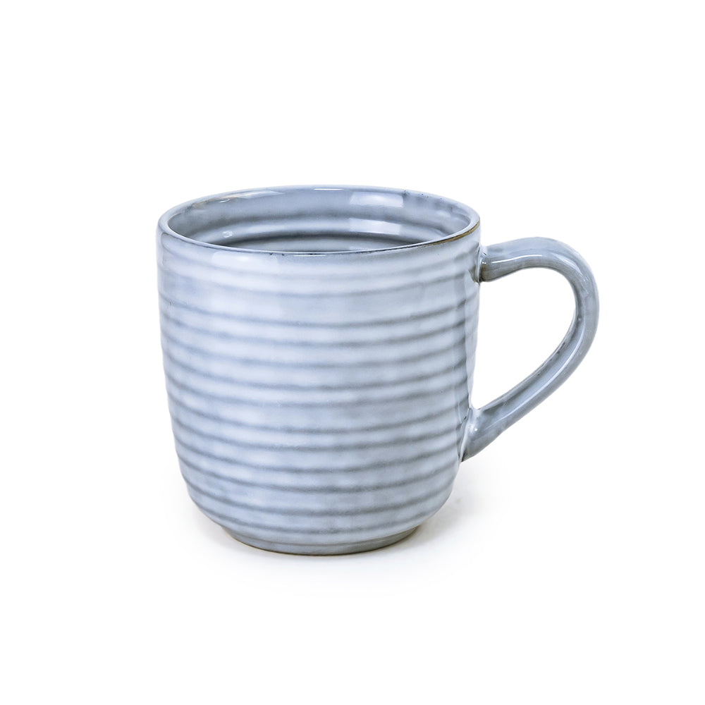 Cuisine Art Tia Collection 420ml Stoneware Mug - Blue Large & Durable Coffee Cup (Set of 1)