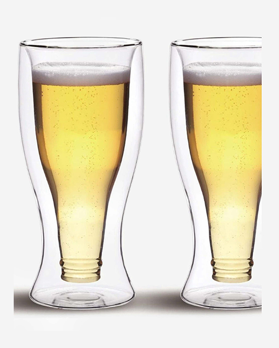 Cuisine Art Double Wall Glass Cup 2Pcs Set 370ml