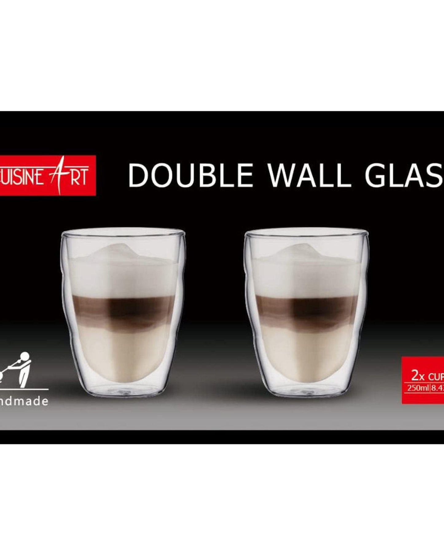 Cuisine Art Cup Set 2Pc 250ml Fingr