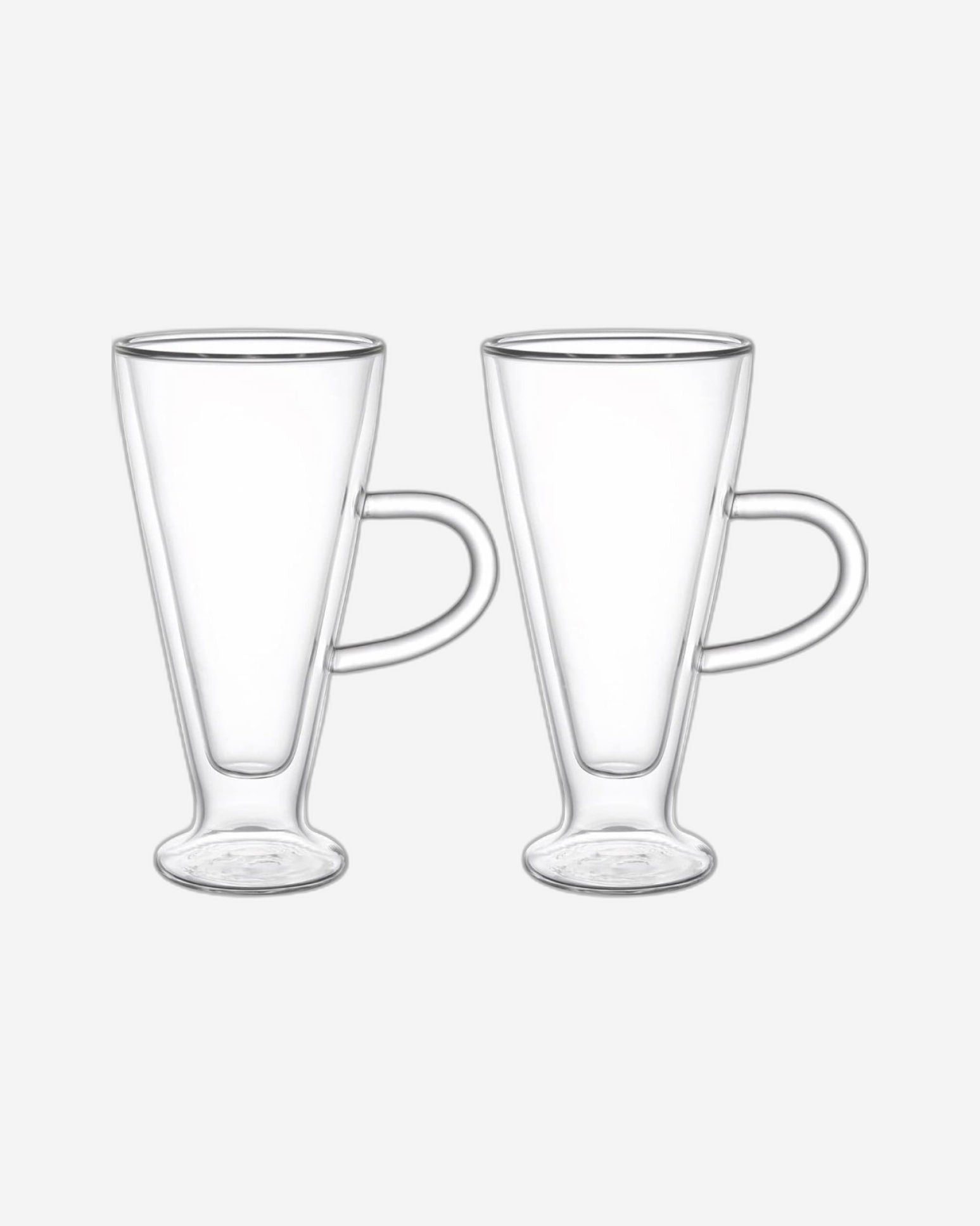 Cuisine Art 350ML Double Wall Glass Cup 2pcs Set Borosilicate For Coffee, Tea, Whiskey, Cocktails & All Beverages - Minimalistic Durable Double-Wall Drinking Mug