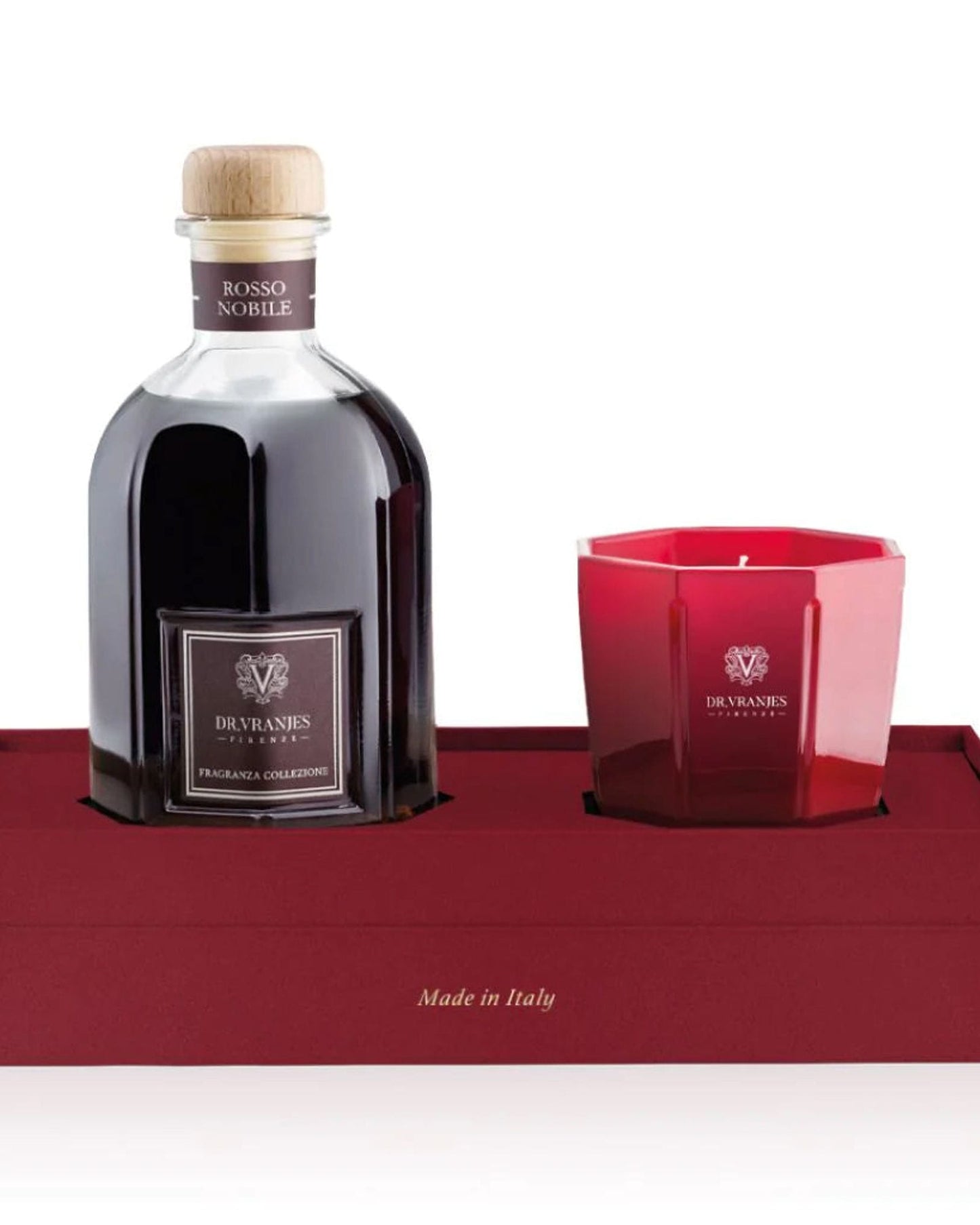 Dr. Vranjes Rosso Nobile Tourmaline Difusser 250ml + Candle 200g Gift Box