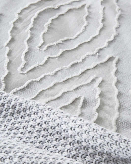 Bedeck of Belfast "Gia" Duvet Cover and Oxford Pillowcase in Silver