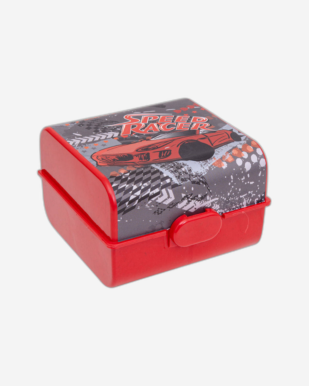Herevin Speed Racer Printed Red Lunch Box for Kids - BPA-Free Polypropylene (PP) Food Storage Container with Snap Lock Lid, 860?ml