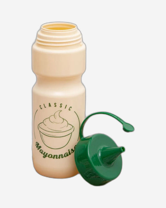 Herevin 660ml Classic Mayonnaise Dispenser Bottle - Beige Decorated BPA-Free PP & PE Squeeze Bottle for Mayo, Sauces, and Condiments