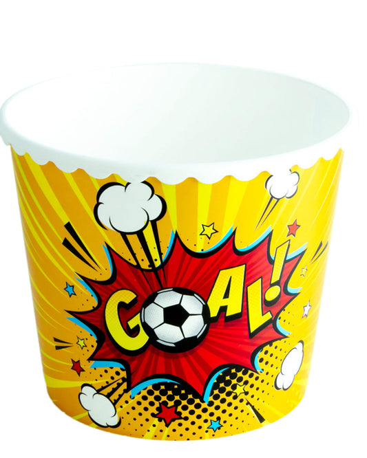 Herevin 2.3 Litre Goal-Themed Popcorn and Chips Snack Bowl – BPA-Free Polypropylene (PP) Large Serving Bowl for Popcorn