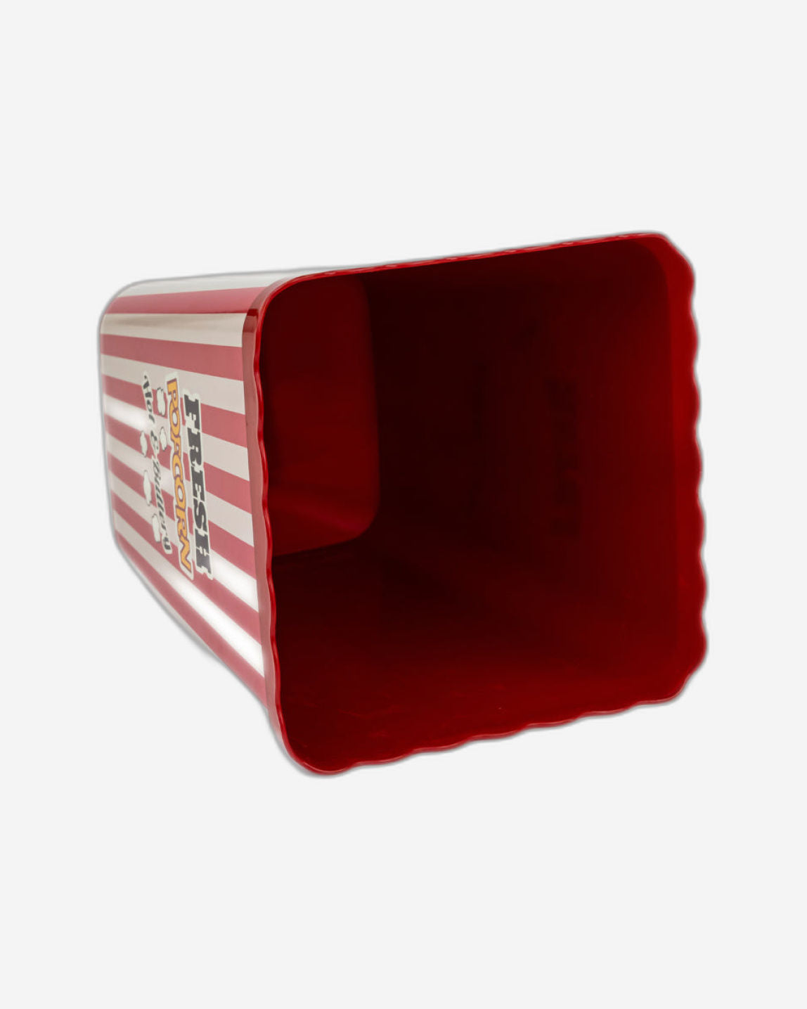 Herevin 1.3 Litre Red Popcorn Box - Classic Striped Theater-Style BPA-Free Polypropylene (PP) Snack Container for Popcorn, Nachos, Chips & Munchies