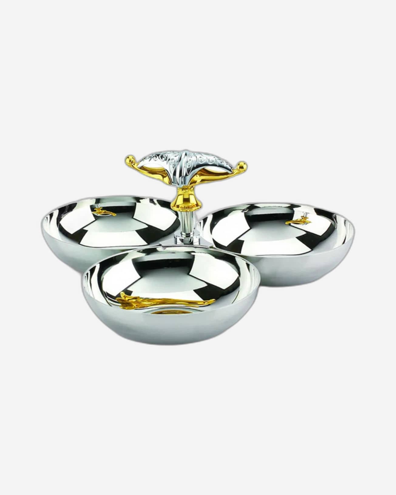 Regent MALAIKA GOLD 3 COMPRTMENT SNACK BOWL