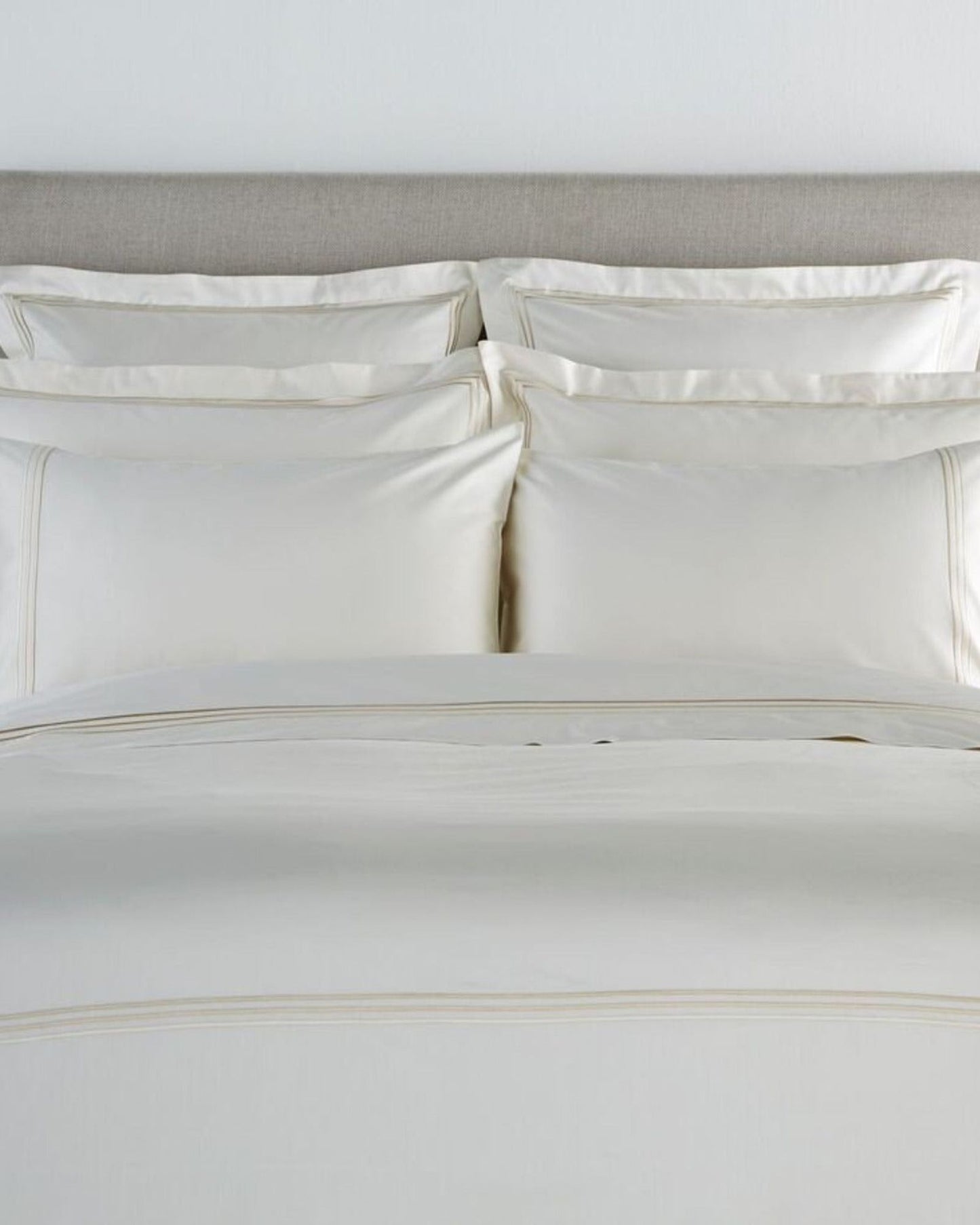 Christy "500TC Luxury Supima" Bed Linen with Cream Triple Embroidery