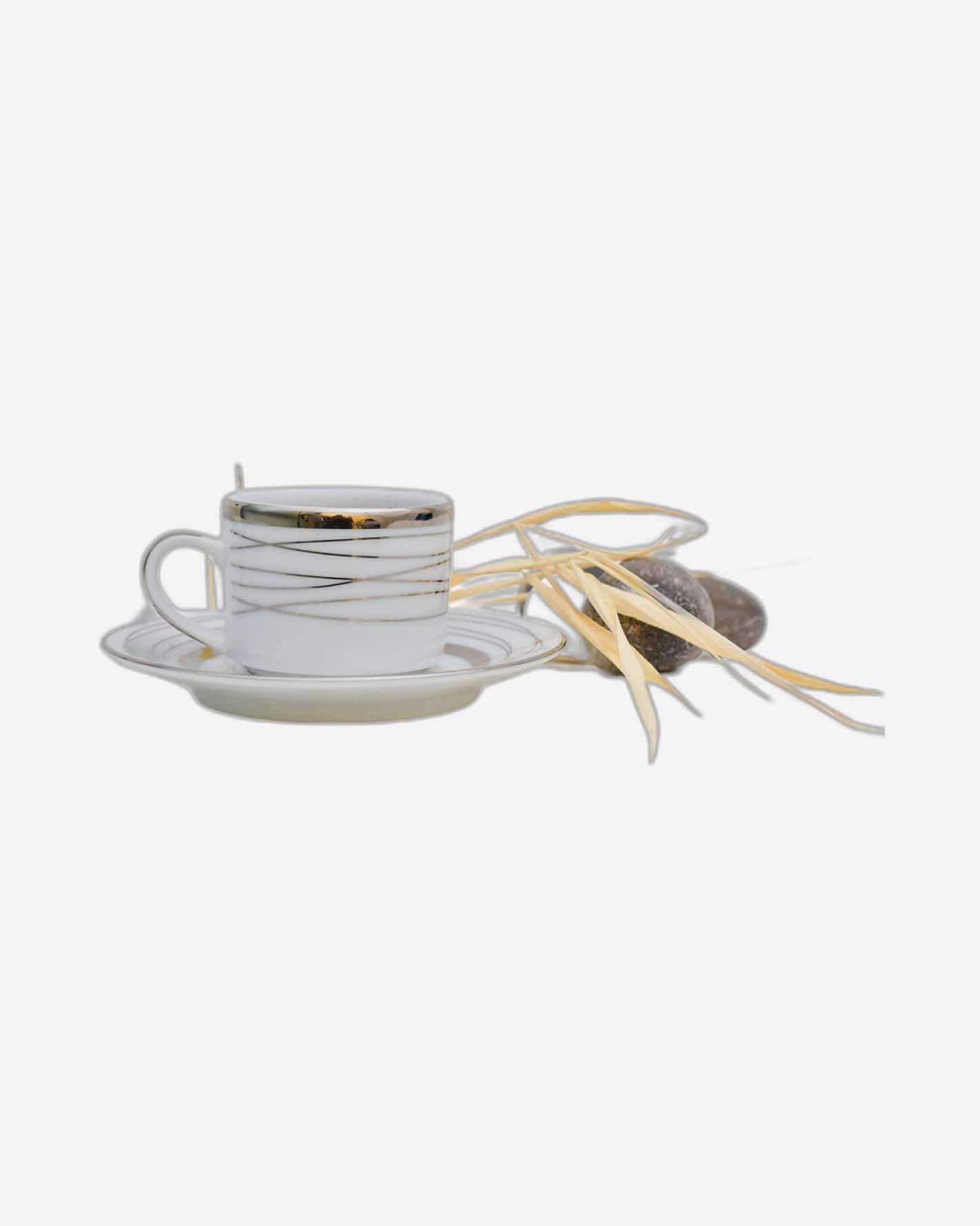 Dankotuwa Dinner Set 24Pc White Silver Helen