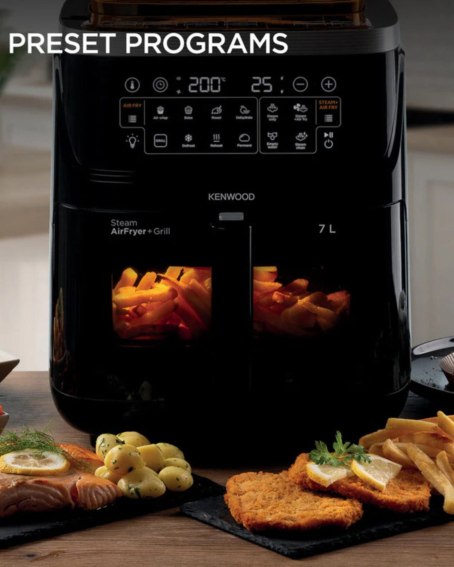 Kenwood Steam Air Fryer, 7 L – HFS92.000BK (ESMA Certified)
