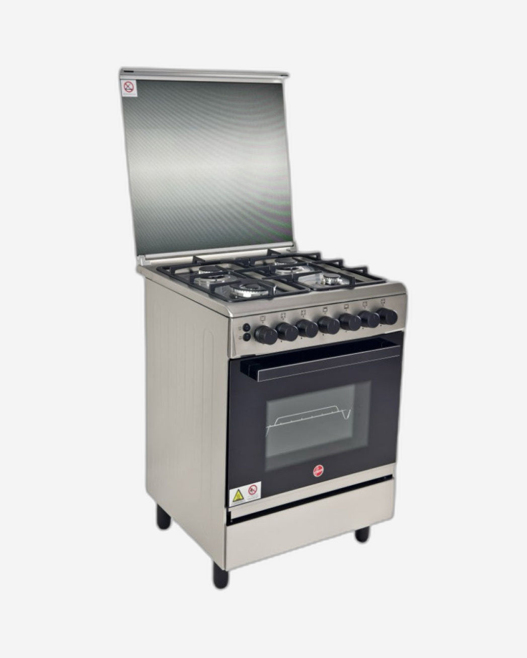 Hoover Freestanding Full Gas Cooker, 60 × 60 cm – HGC-G604G-RS (ESMA Certified)