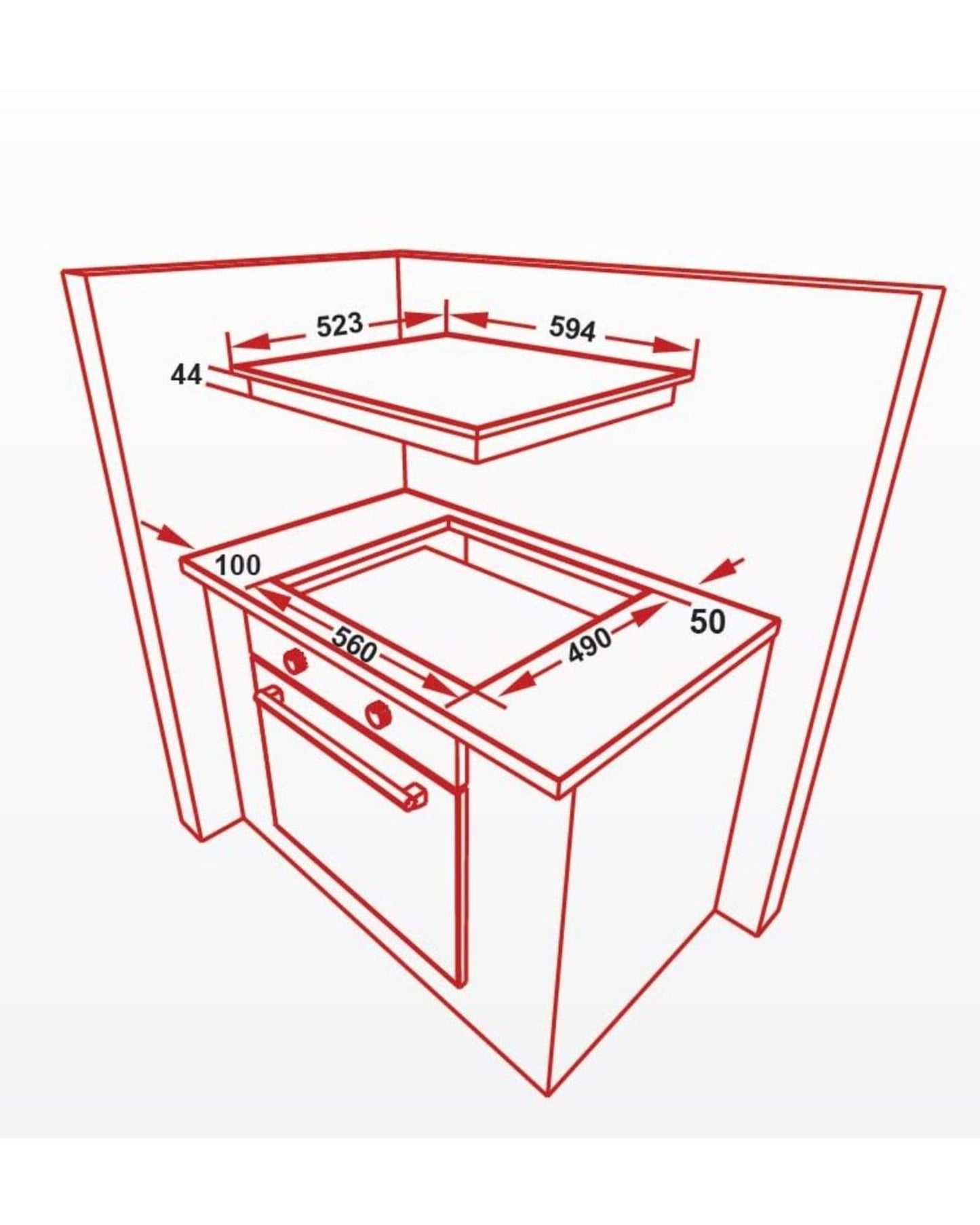 Hoover 60Cm 4-Burner Gas Hob