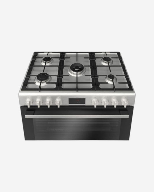 Bosch Freestanding Gas Range Cooker, Rotisserie, 5 Burners & 125 L Catalytic Oven, Stainless Steel, German Engineering – HGP3ISW50M