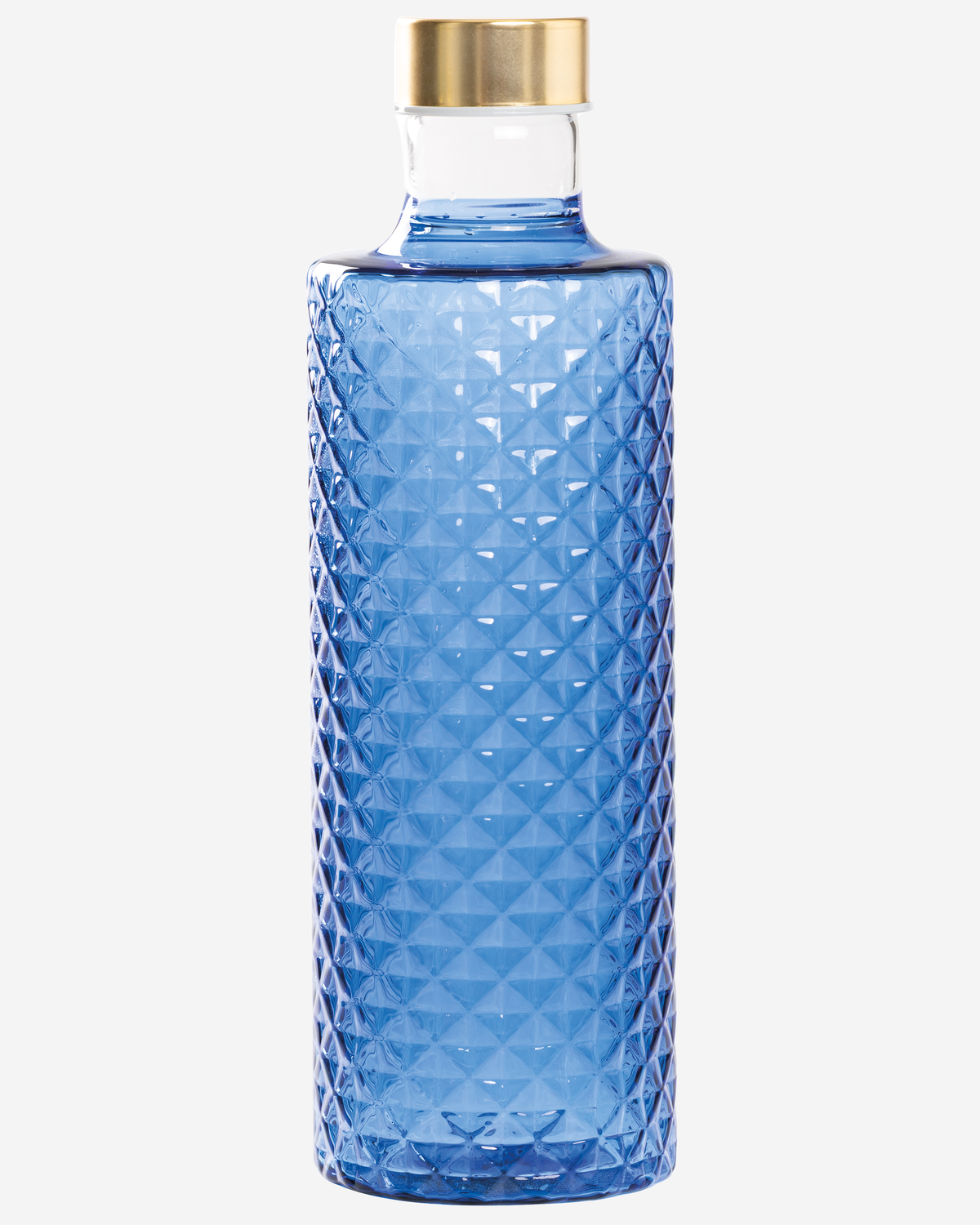 Zafferano Isolano Bottle Clear Borosilicate Silver/Gold Cap