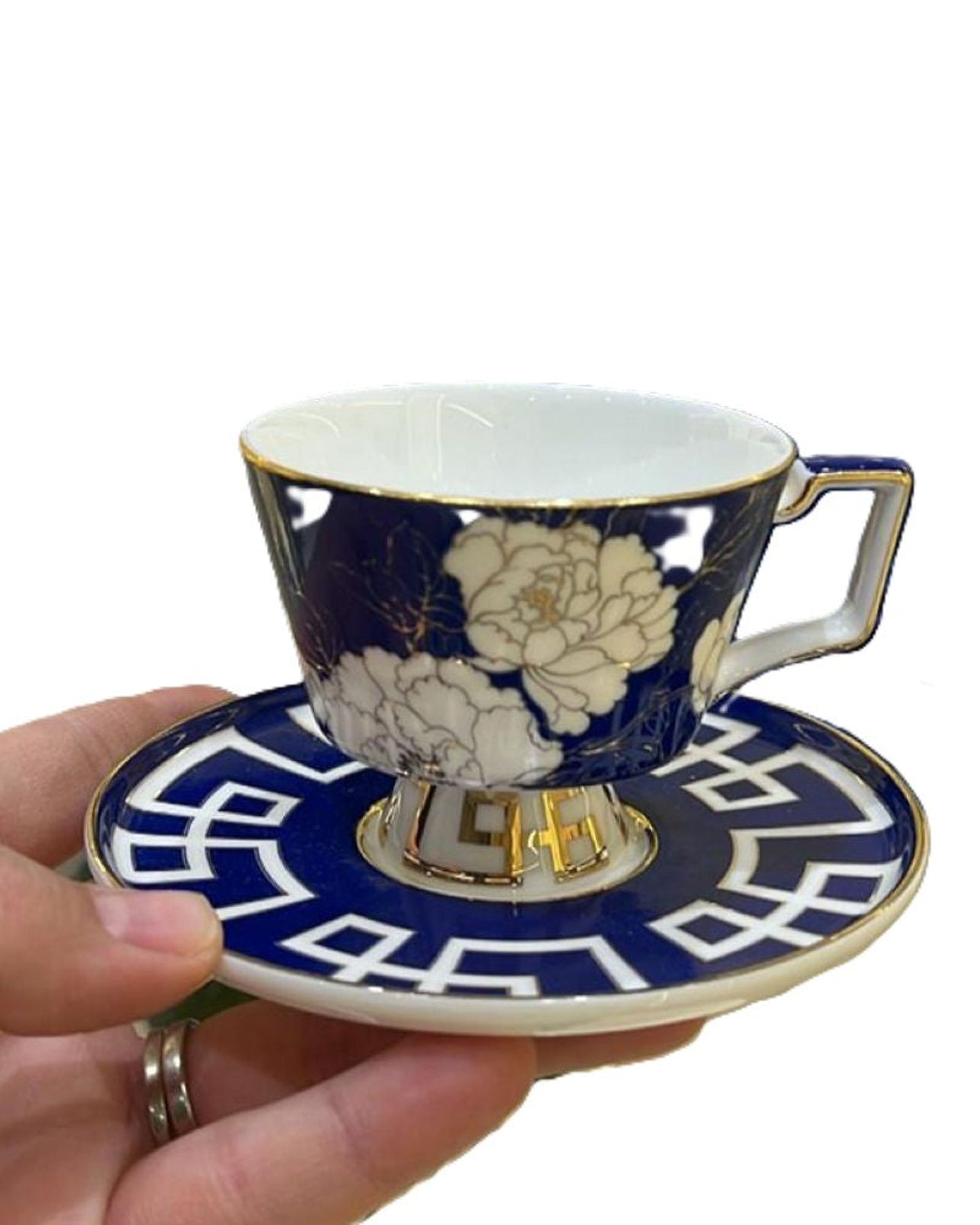 Chaozhou Azul 4Pcs Cup & Saucer Set