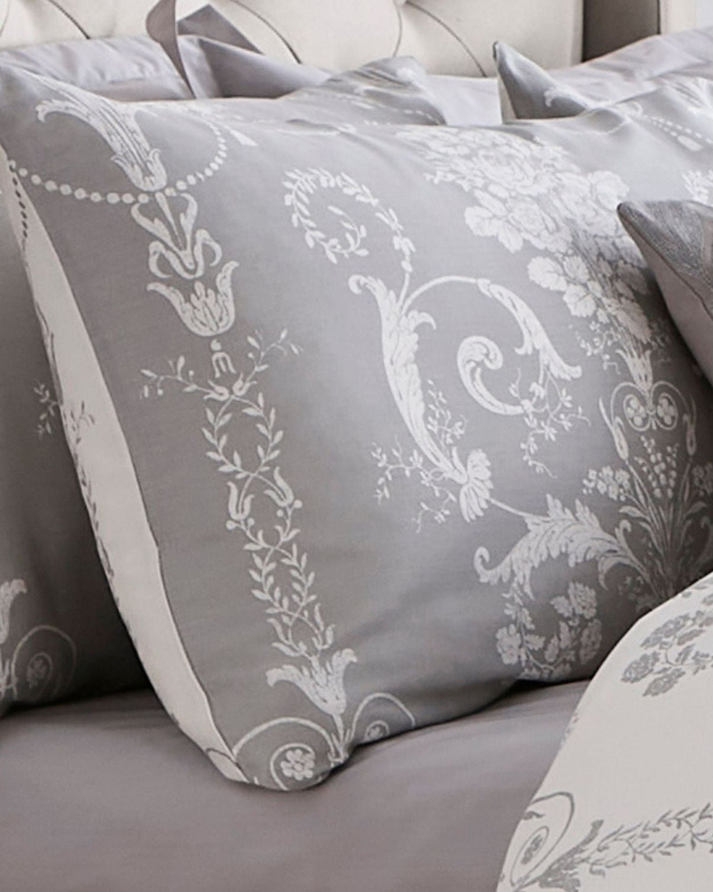 Laura Ashley "Josette" Duvet Cover Set in Steel